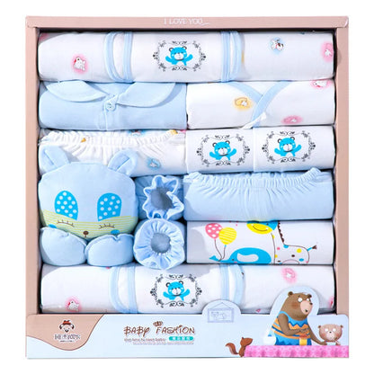 18 Pieces Baby Clothes Boy Spring Autumn Newborn Clothes Happy Bear Newborn Baby Girl Clothes Cotton Newborn Outfit Kids Clothes