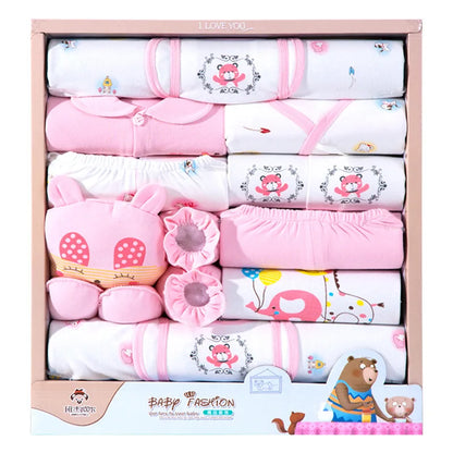 18 Pieces Baby Clothes Boy Spring Autumn Newborn Clothes Happy Bear Newborn Baby Girl Clothes Cotton Newborn Outfit Kids Clothes
